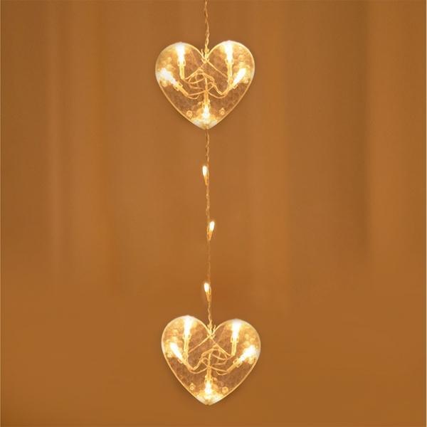 LED 크리스탈하트 장식전구 크리스마스 창문조명