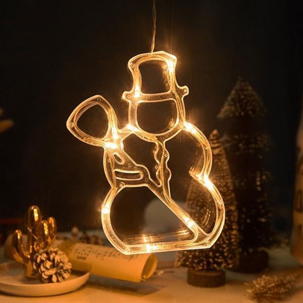 LED 눈사람 장식전구 크리스마스 행잉 창문조명