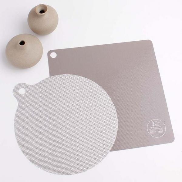 실리콘 인덕션 보호 사각 매트 스크래치 커버 냄비 받침대 2P 세트