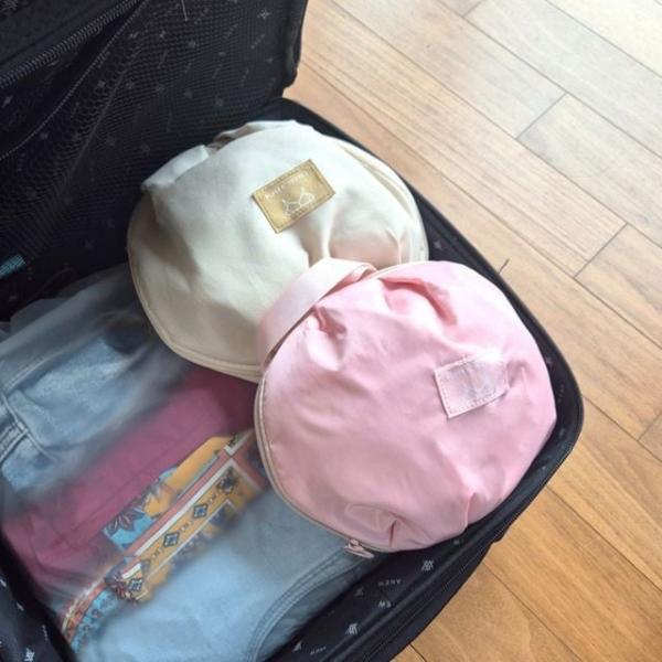 2컬러 쉘타입 여행용 속옷 수납 파우치