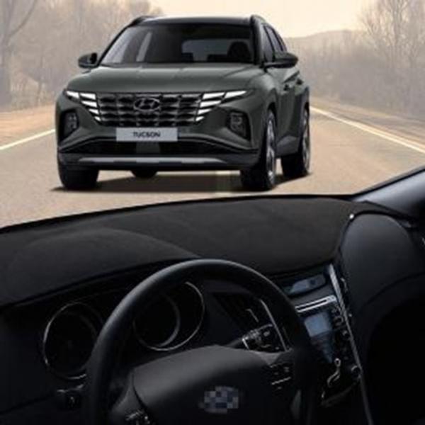 자동차 투싼NX4 페이스리프트 대시보드커버 미끄럼방지 블랙 레드 스티치 차량 난반사 눈부심 햇빛가리개