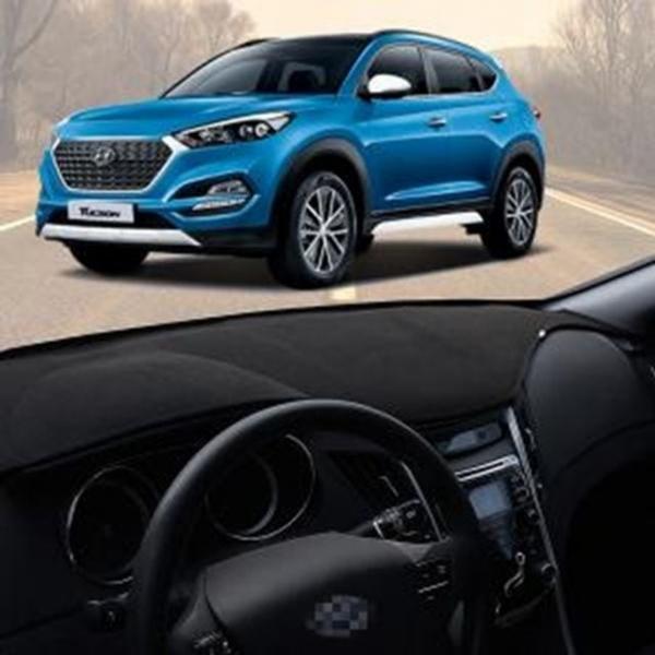 자동차 올뉴투싼TL 대시보드커버 미끄럼방지 블랙스티치 레드스티치 가죽 차량 난반사 눈부심 햇빛가리개