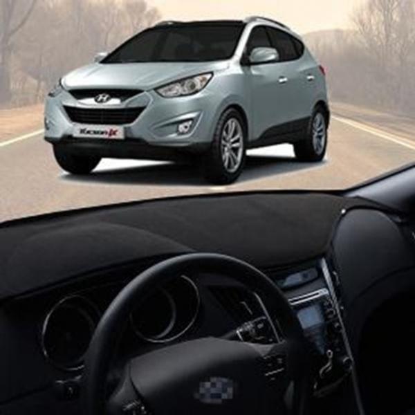 자동차 투싼IX 대시보드커버 미끄럼방지 블랙스티치 레드스티치 가죽 차량 난반사 눈부심 햇빛가리개