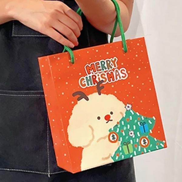 크리스마스 뭉치 쇼핑백 - 10개 1세트 성탄절 선물 파티 답례품 데코 포장