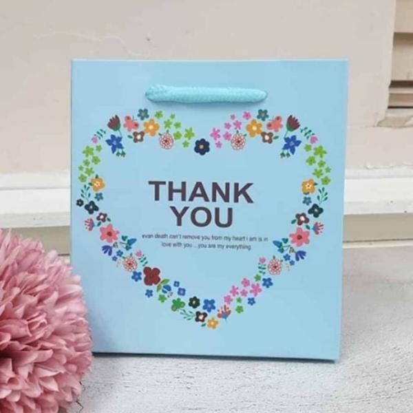 블루 20개 14x7x15 손잡이쇼핑백 선물용쇼핑백 디자인쇼핑백