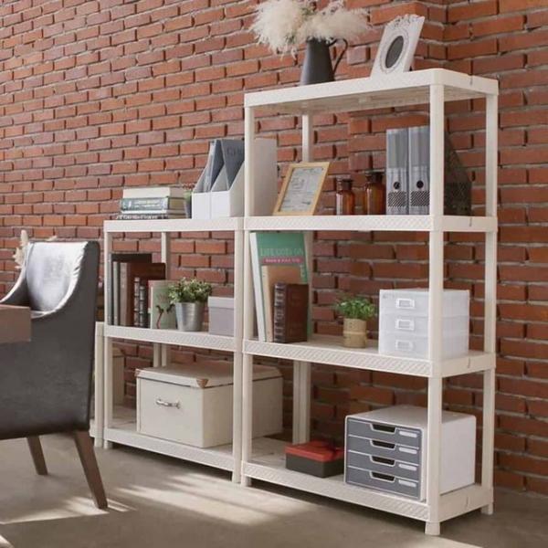 선반장 아이보리 3단조립식선반 3단스틸선반 거실3단선반