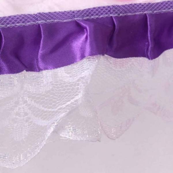 8cm 공단레이스 1M 보라 레이스원단 레이스망사 주름레이스