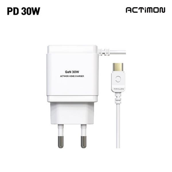 [액티몬] 가정용 PD 30W C타입 일체형 충전기 MON-PD30W-CPIN