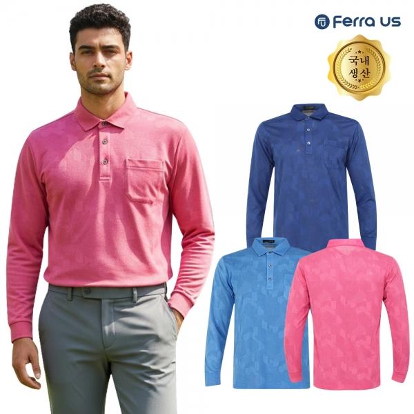 페라어스 남성 국산 봄가을용 스판 카라 골프셔츠 GCTF5TH2639