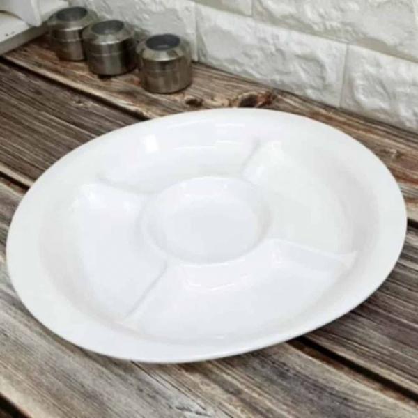 5절 타원 반찬나눔접시 멜라민식기 분식그릇