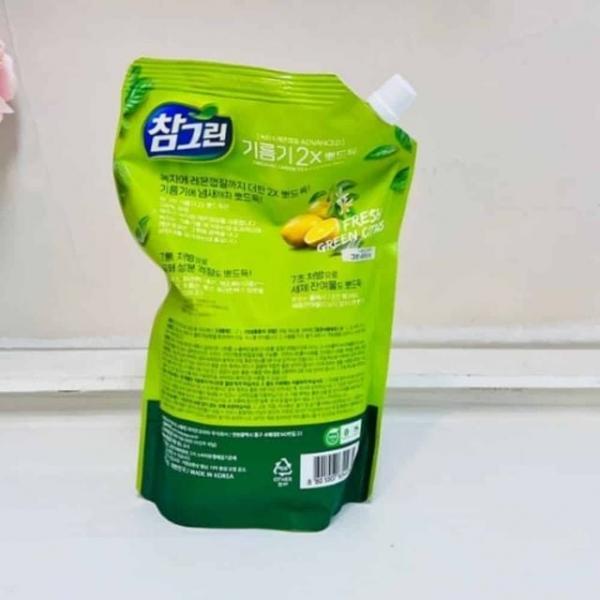 참그린 녹차 1.2L 리필 그릇세제 기름세정제 후라이팬기름때제거