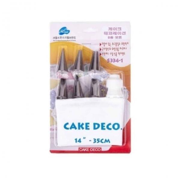 데코레이션 8종 세트 소 케이크데코 케익데코 생크림짤주머니
