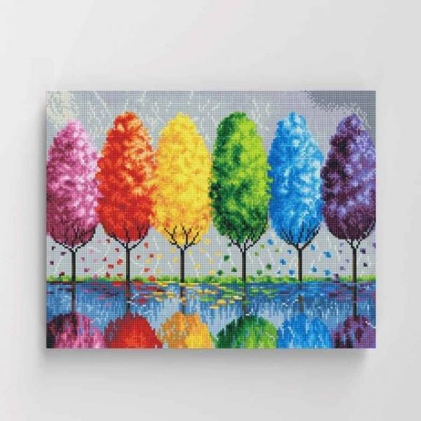 오색나무 풍경 40x50 보석십자수DIY 보석십자수도안 DIY십자수