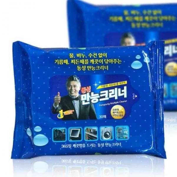 크리너 티슈형 30매 찌든때클리너 찌든때제거 기름때세정제