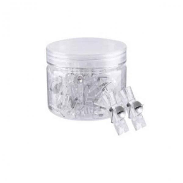 투명 집게 압정 일체형 20P 압정집게 앞핀 문서고정