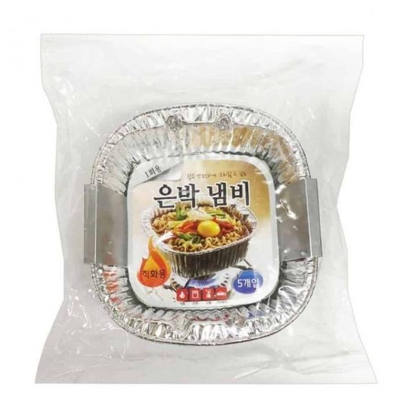 일회용 은박냄비 10P 일회용은박냄비 은박라면용기 알루미늄사각용기