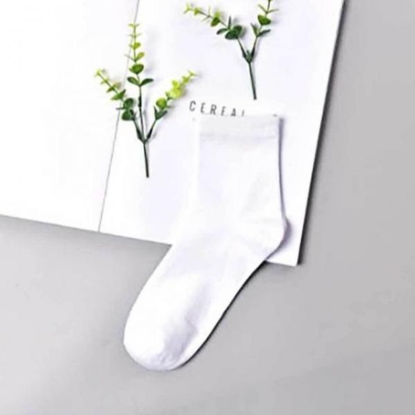 남성 무지 중목양말 화이트 남성양말중목 학생양말