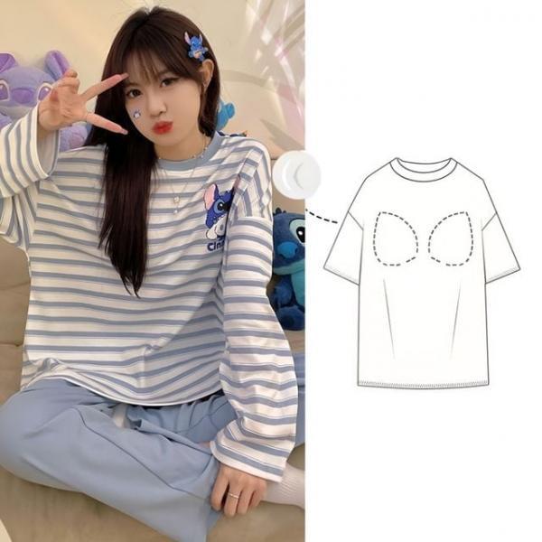 여성용 이너브라 홈웨어 파자마 세트