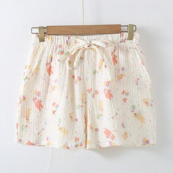 이중 순면 로맨틱 여름 반바지 파자마