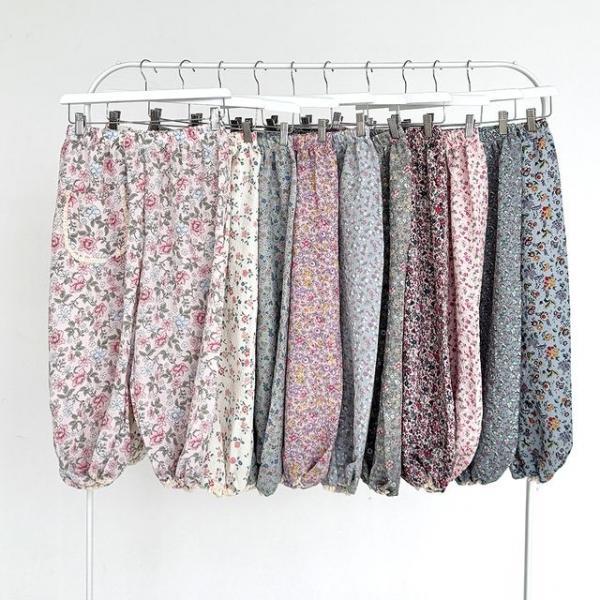 레이스 포인트 엠보 7부 인조인견 조거팬츠