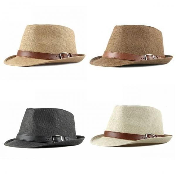 데일리룩 가죽벨트 장식 페도라