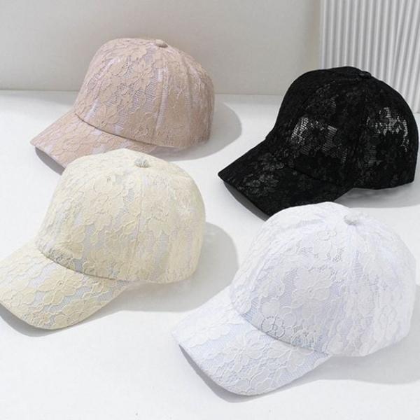 데일리룩 플라워 패턴 여성 모자