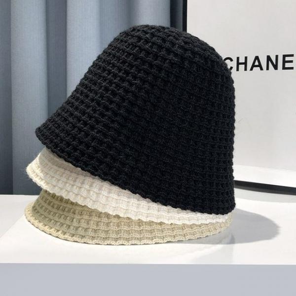 심플 와플 디자인 꾸안꾸 데일리 버킷햇