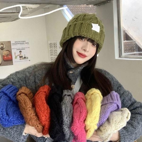 캔디츄 겨울용 케이블 니트 꽈배기 모자