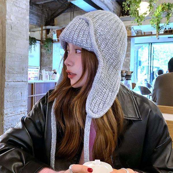 데일리 코코모 니트 퍼 비니 모자