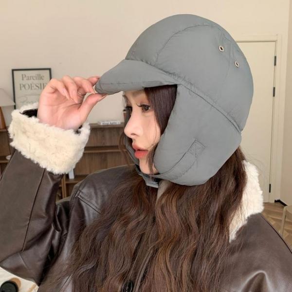 따뜻한 귀덮개 방한 패딩 귀달 캡