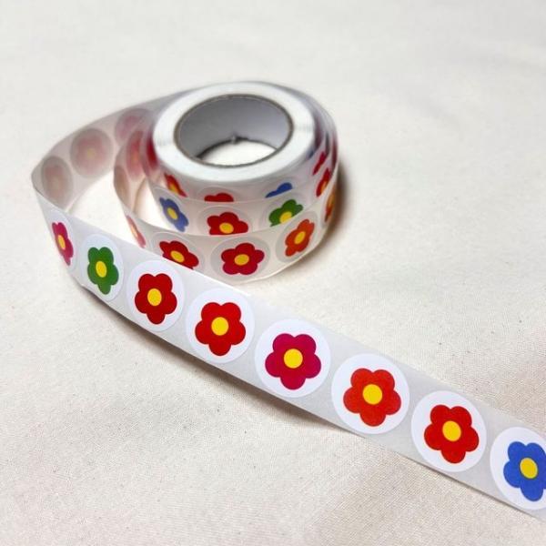 꽃모양 롤 스티커 500매 1롤