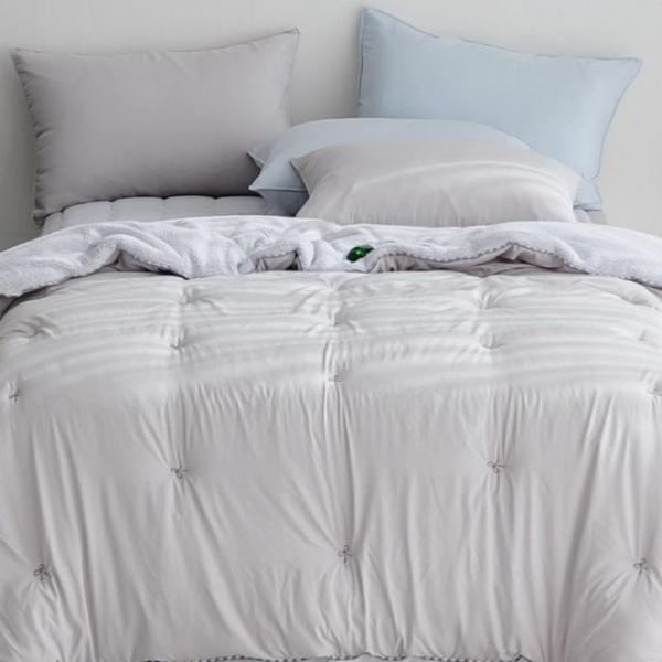 리본 마이크로 극세사 양면 차렵이불 S(싱글) 그레이 160 x 210