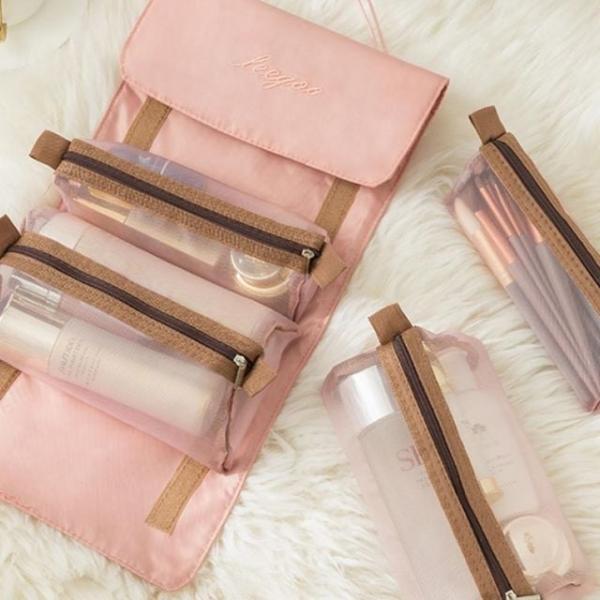 여행파우치 휴대용 이너백 분리수납 메이크업 파우치