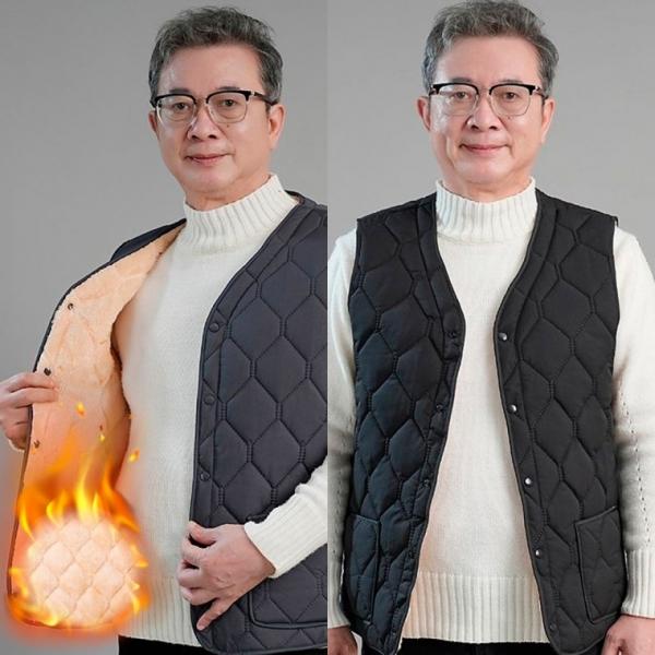 남성나일론퀼팅안감융털조끼 패딩1조끼 방한조끼 남자