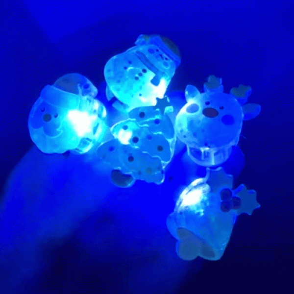 126B] 1000 크리스마스 레진 불빛 반지 (24개세트)