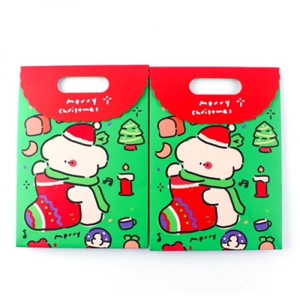 D15] 1000 크리스마스 손잡이 봉투 (10개세트)