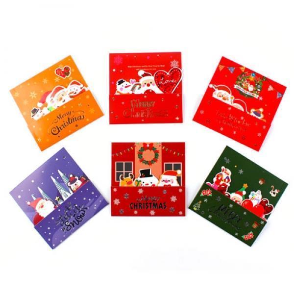 D12] 1200 크리스마스 입체 정사각 카드 (10개세트)
