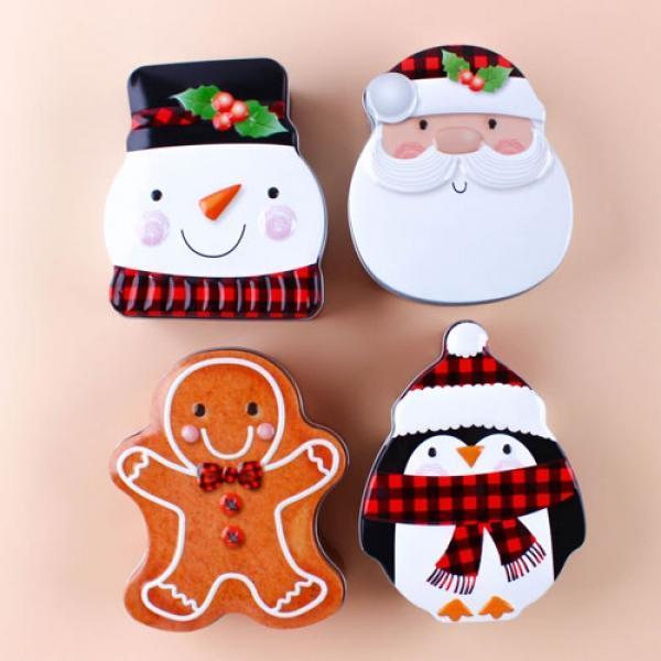 D10] 6000 크리스마스 모양 틴케이스 (4개세트)