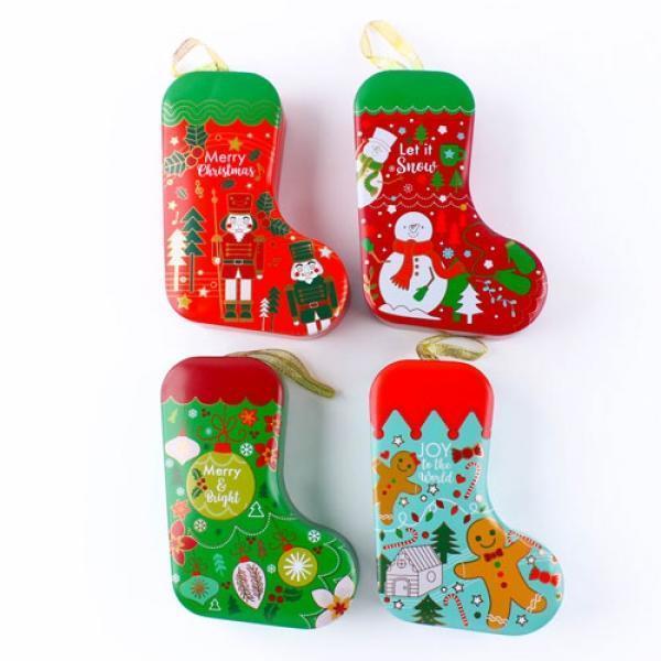 136A] 6000 크리스마스 양말 틴케이스 (4개세트)