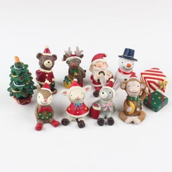 E10] 3000 크리스마스 동물친구들 피규어[설명참고] (7개세트)