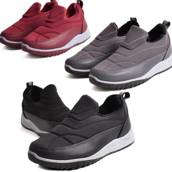 남성 여성 겨울 패딩슬립온 누빔 방수 방한화 안감퍼