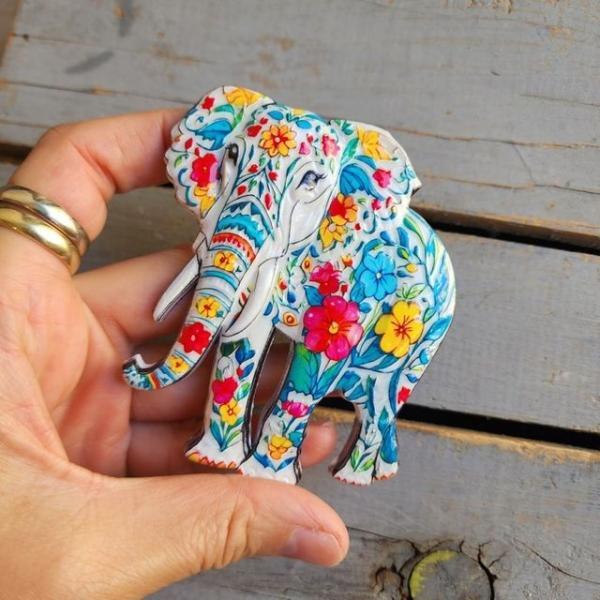 플라워 코끼리 마그넷 냉장고 현관 자석