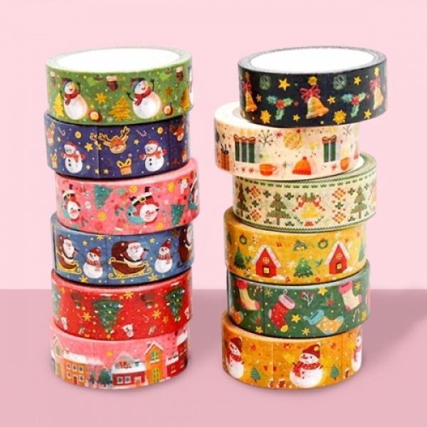 겨울 크리스마스 마스킹테이프(12종-1개랜덤발송)