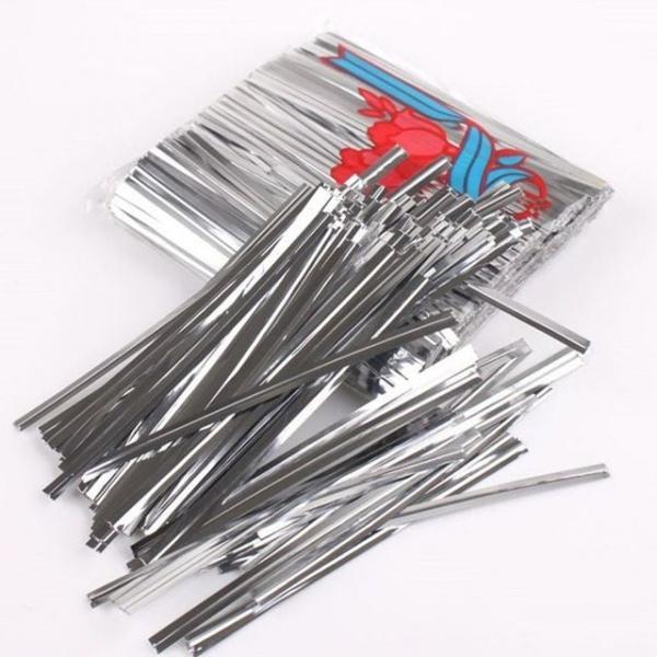 15cm 은색 포장용 빵끈(800개) G