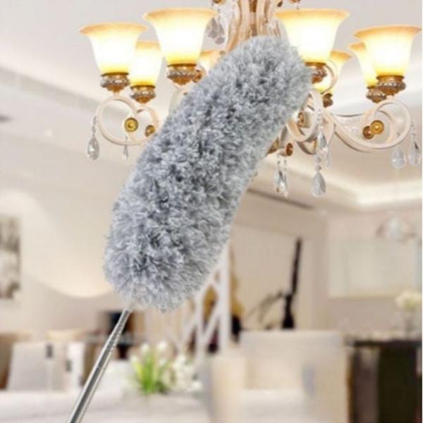 천장 먼지 청소솔 떨이개 휘어지는 극세사 먼지떨이