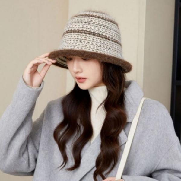 KNPD 겨울 여성 벙거지 패션 털모자