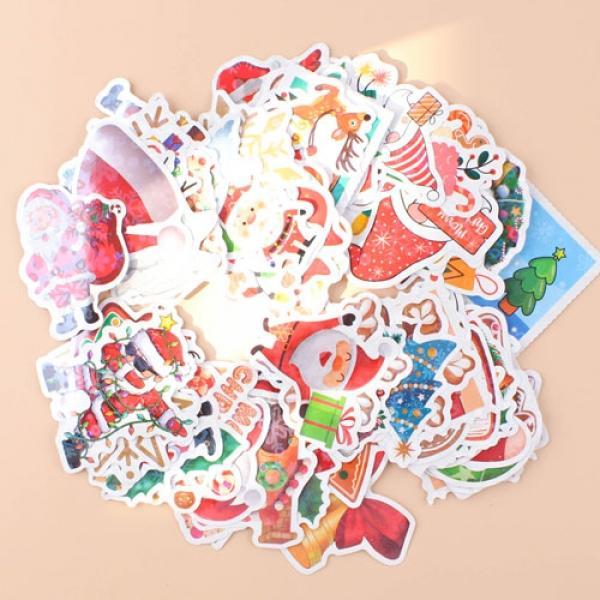 A] 50 크리스마스 랜덤 스티커 (500개세트)