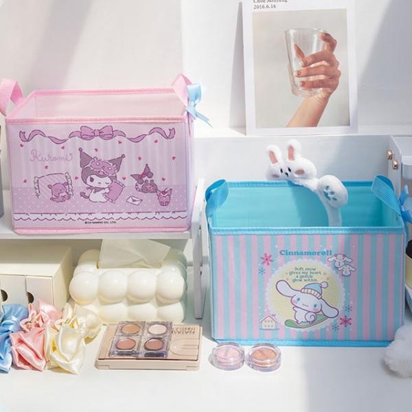 큐티 접이식 수납 바구니