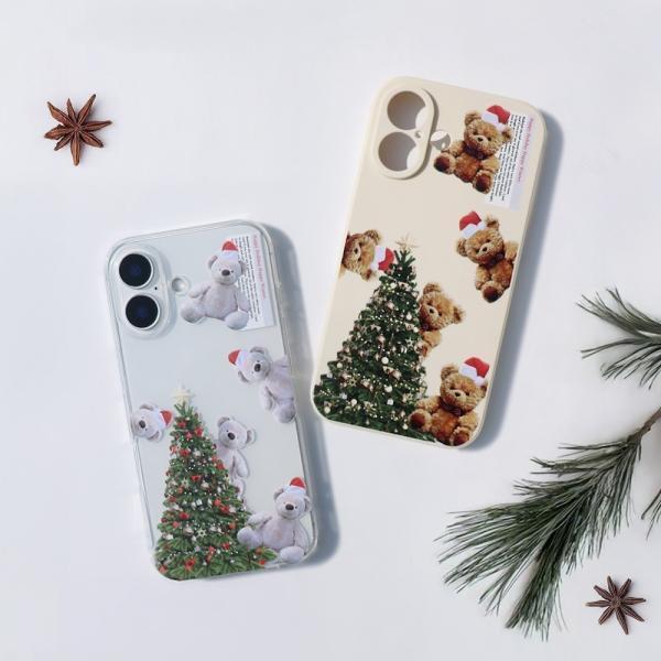 갤럭시 S25 울트라(SM-S938) 산타 트리 브라운베어 카메라보호 실리콘 케이스