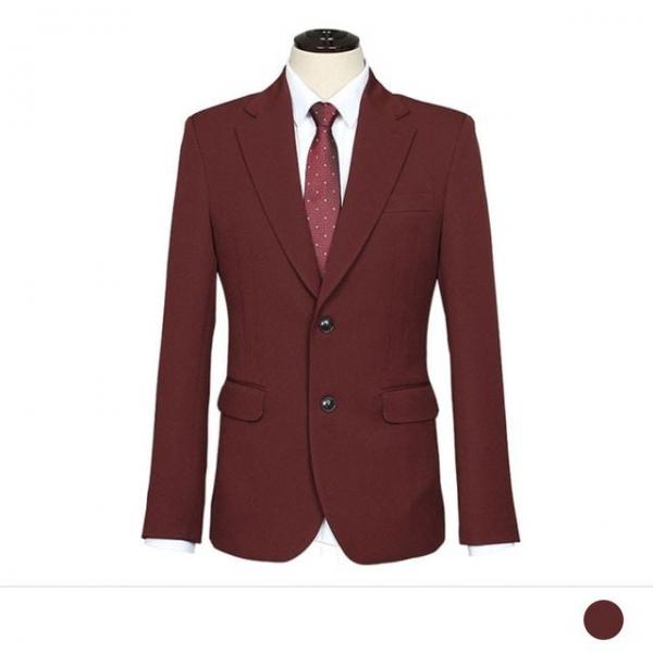 버건디 슬림핏 싱글 자켓 (겨울)